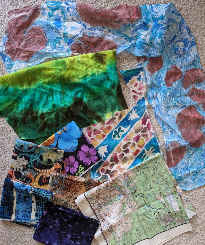 Many different fabrics